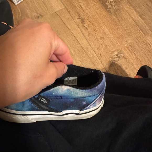 Vans Blue and Black Sneakers Slip-On Style - Picture 4 of 6